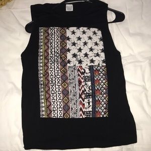 Cute black tank top from a local boutique.